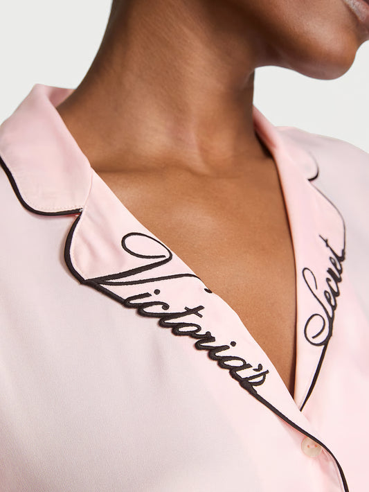 Glazed Satin Short Pajama Set