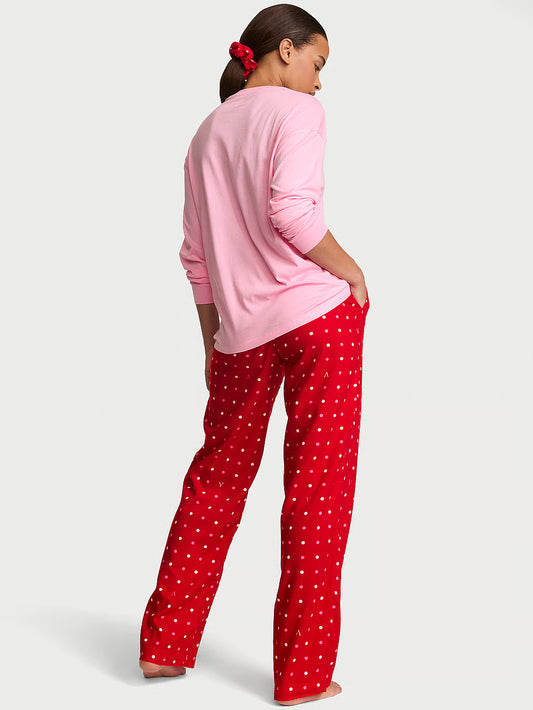 CozyFlannel™ Long Tee-Jama & Scrunchie Set