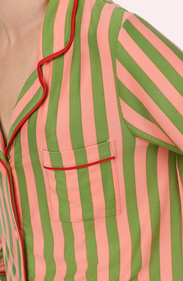 Stella Knit Pj Set In Stripes & Stems