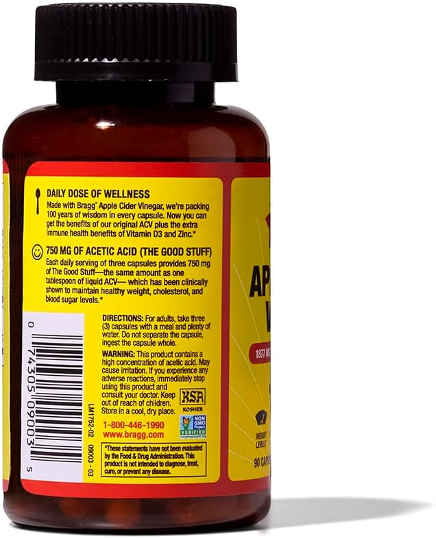 Apple Cider Vinegar Capsules with Vitamin D and Zinc