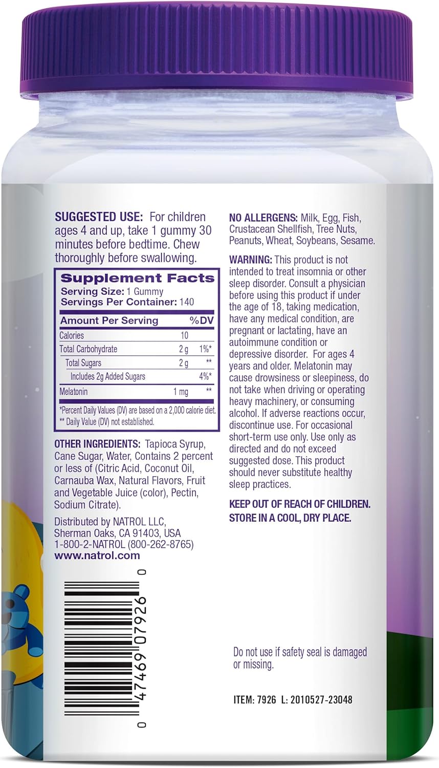 Kids Melatonin Gummies 1 mg