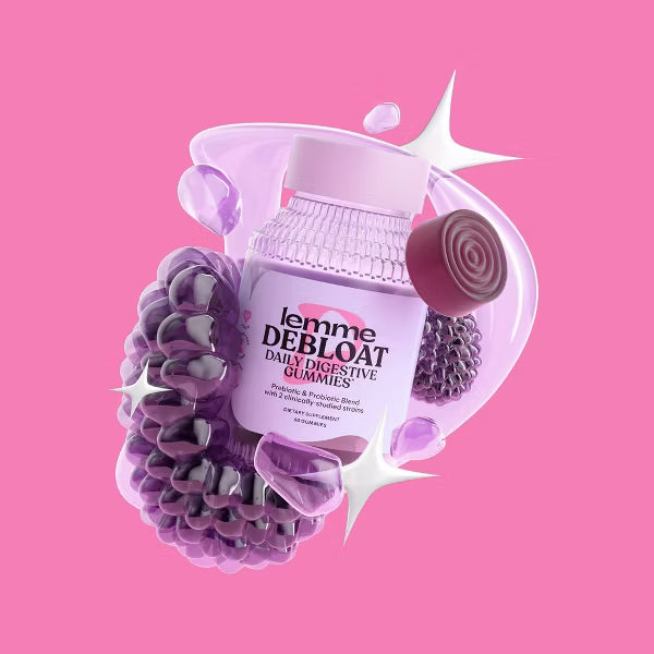Lemme Debloat Pre + Probiotic Gummies - Bloat Support & Digestion - Blackberry Flavor