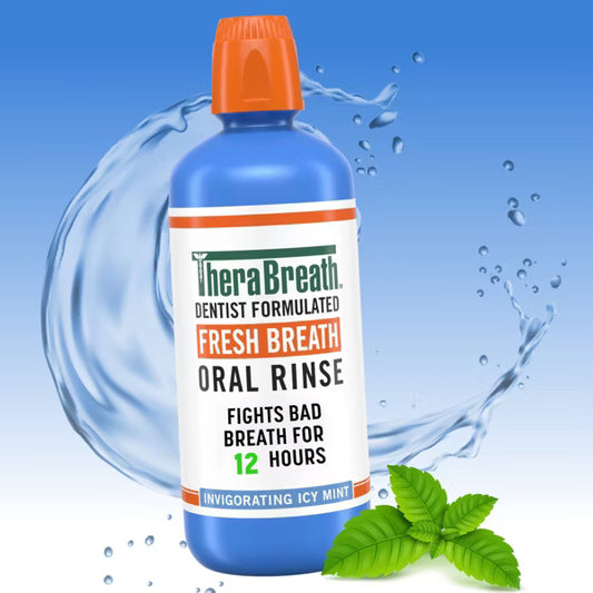 TheraBreath Fresh Breath Mouthwash Alcohol-Free - Icy Mint