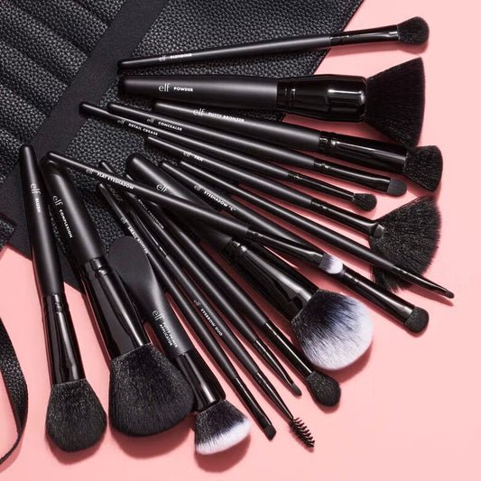 17-Piece Ultimate Makeup Brush Set & Travel Roll