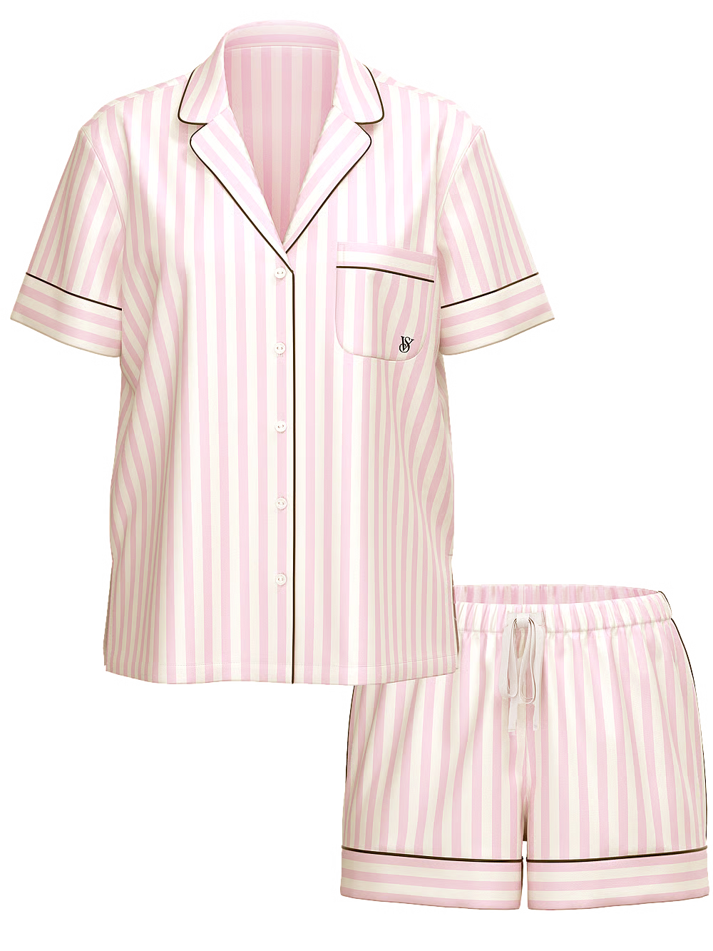 Glazed Satin Short Pajama Set