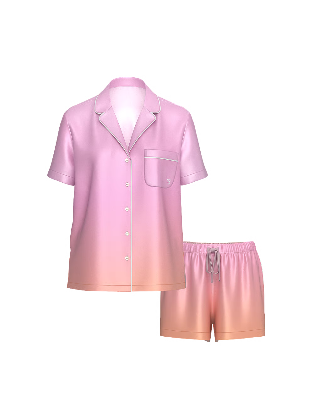 Glazed Satin Short Pajama Set