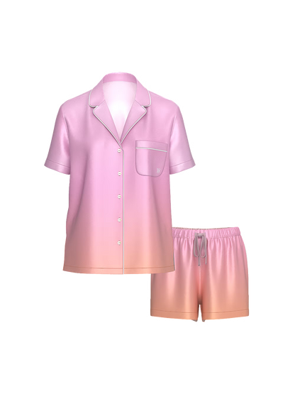 Glazed Satin Short Pajama Set