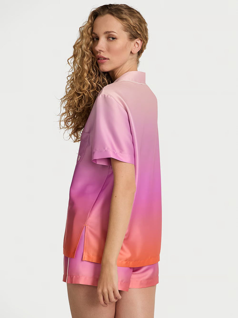 Glazed Satin Short Pajama Set