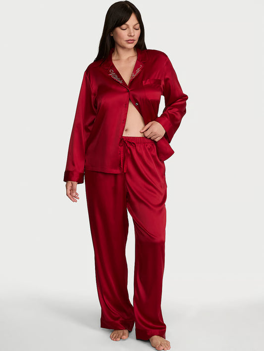 Signature Satin Long Pajama Set