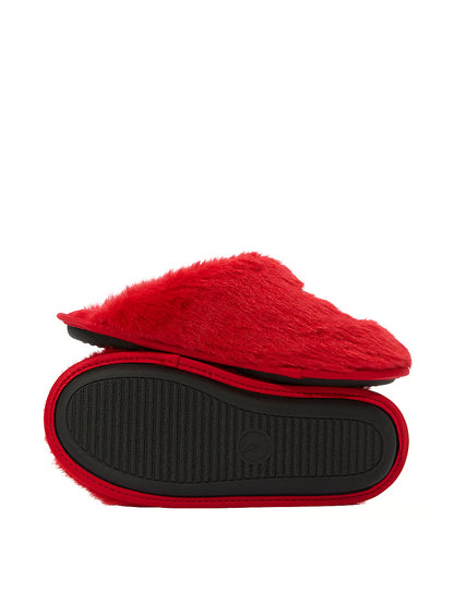 Pantuflas de felpa con punta cerrada de lujo