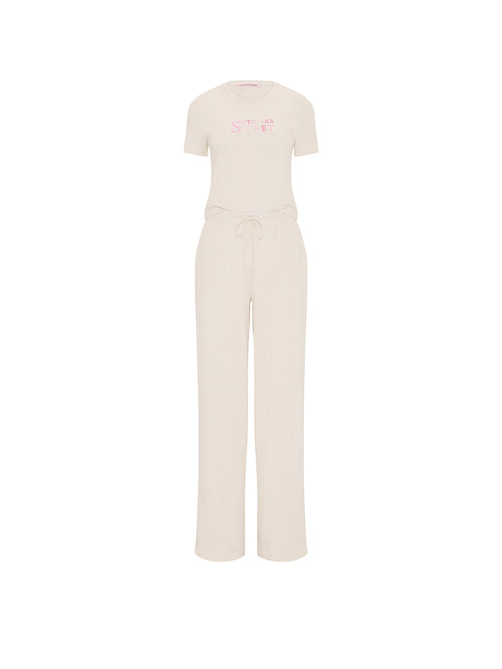 100% Cotton Tee Long Pajama Set