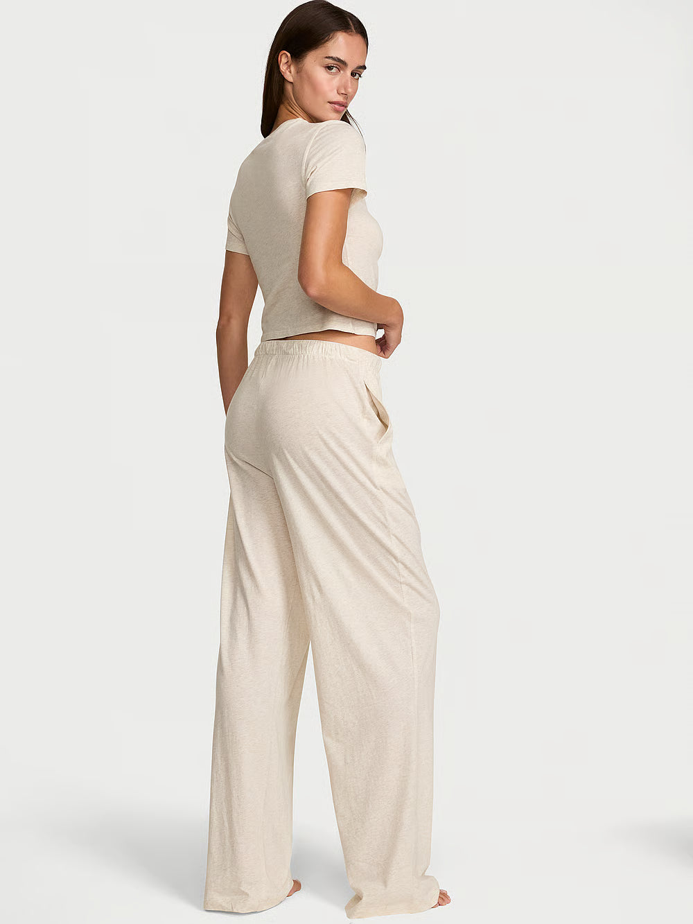 100% Cotton Tee Long Pajama Set