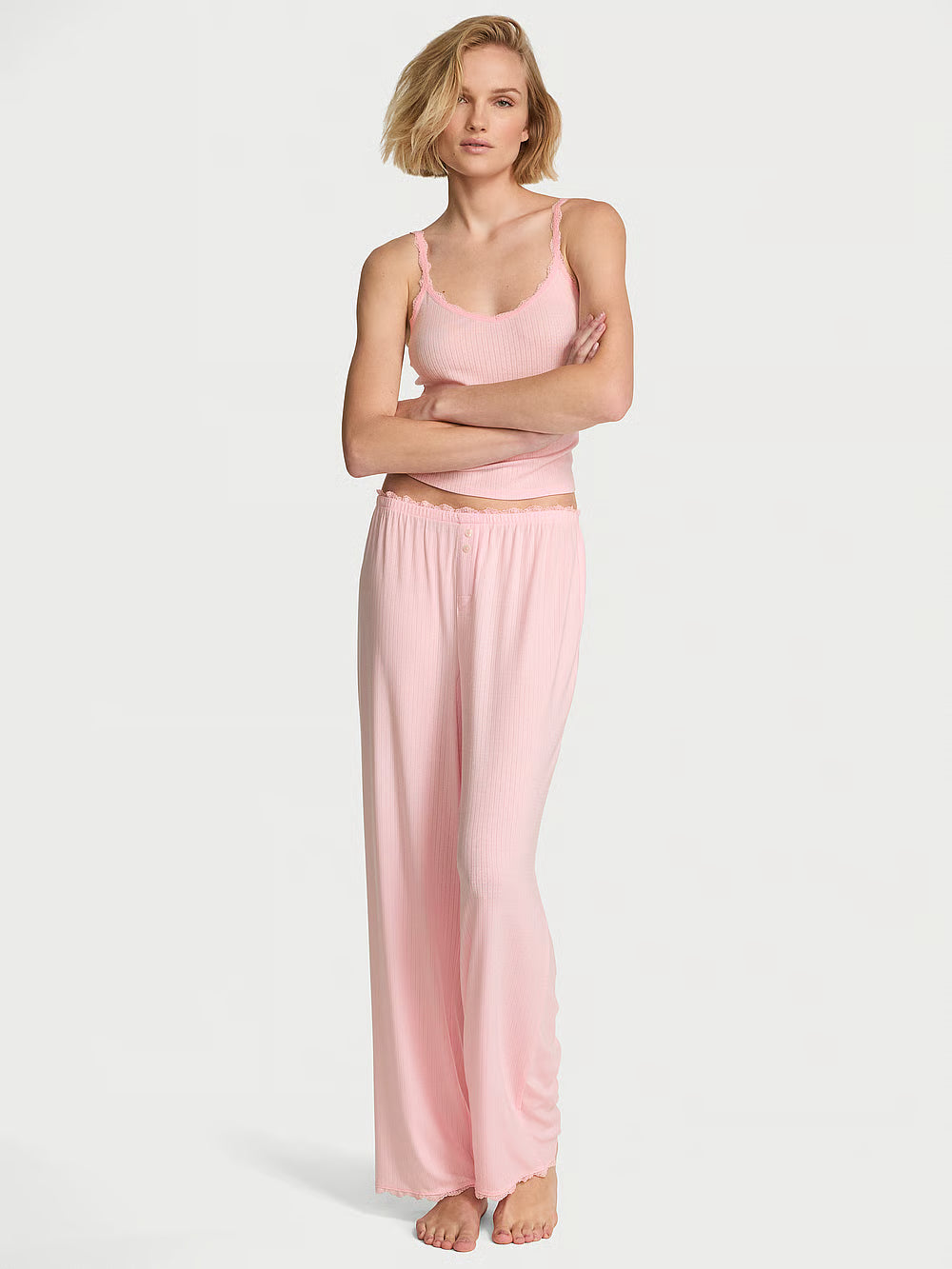Pointelle Rib Tank & Pant Set