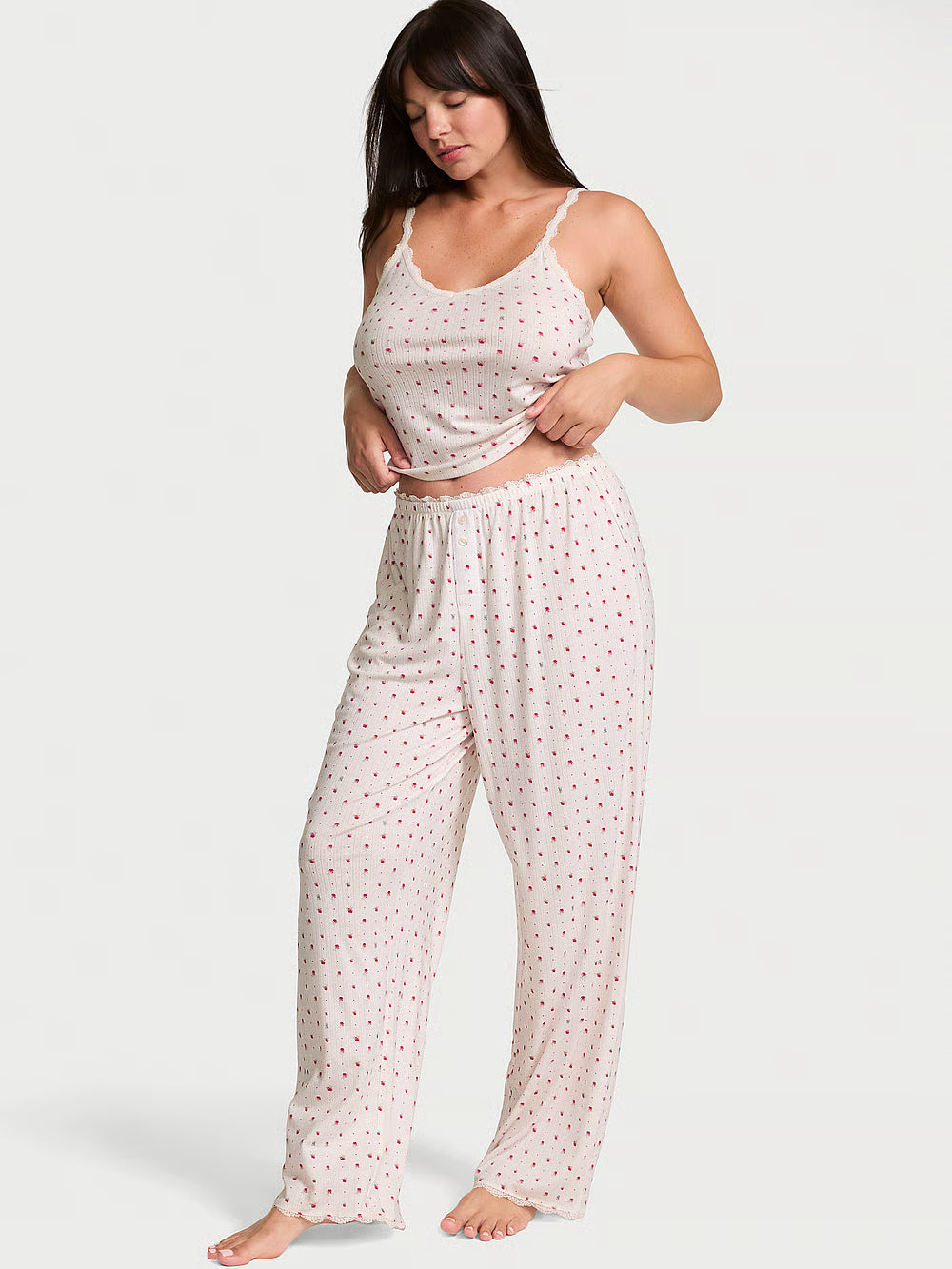 Pointelle Rib Tank & Pant Set