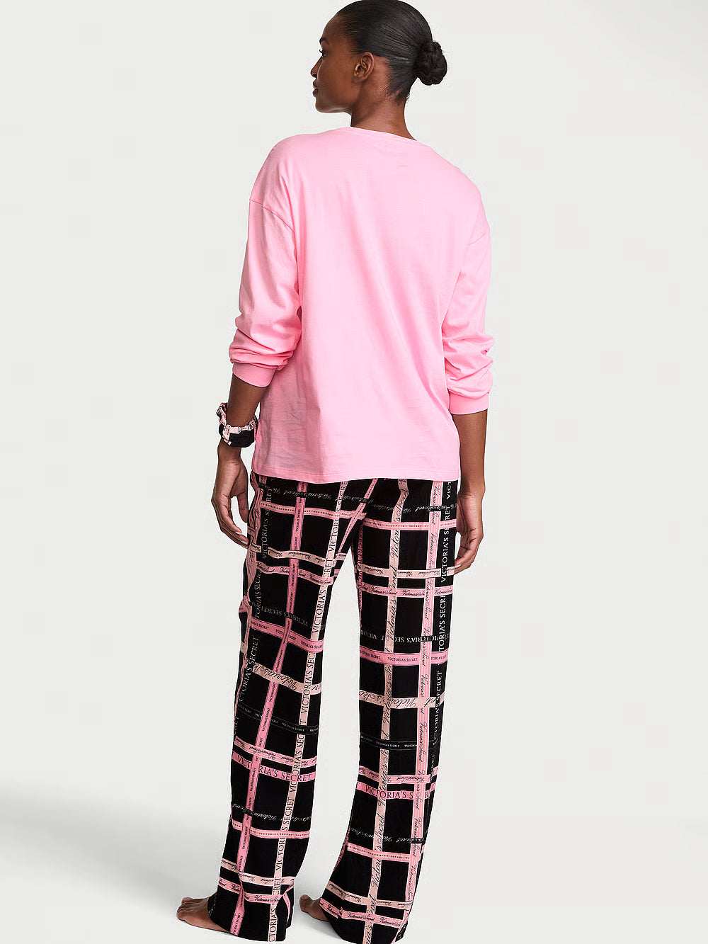 CozyFlannel™ Long Tee-Jama & Scrunchie Set
