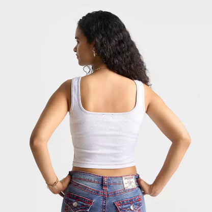 True Religion Logo Crop Top