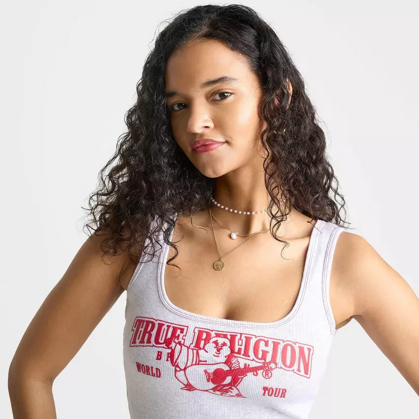True Religion Logo Crop Top