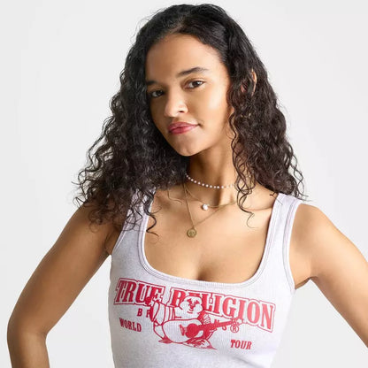 True Religion Logo Crop Top