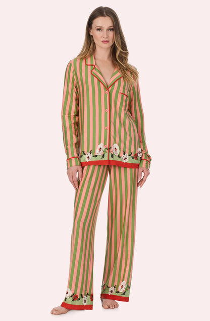 Stella Knit Pj Set In Stripes & Stems