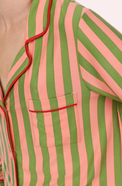 Stella Knit Pj Set In Stripes & Stems