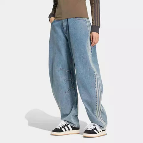 HIGH RISE BARREL LEG DENIM PANT