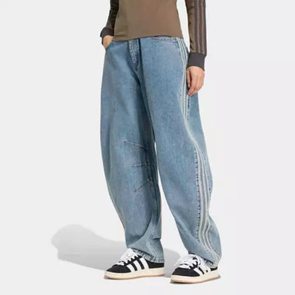HIGH RISE BARREL LEG DENIM PANT