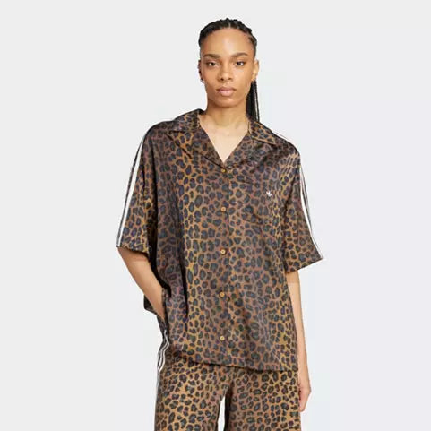 Animal Print Satin Shirt