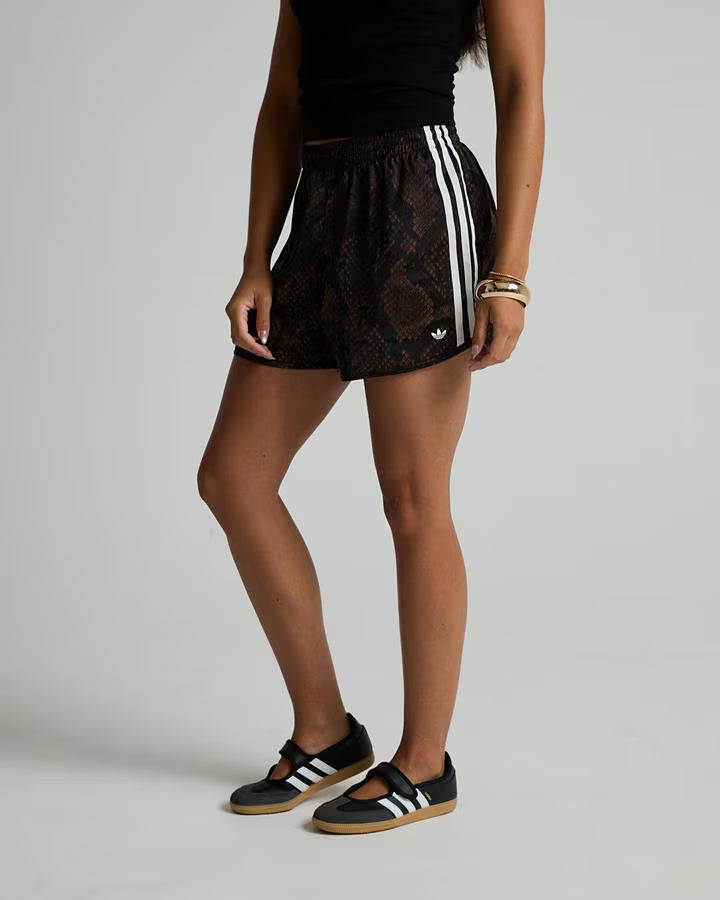 SNAKE PRINT SATIN SHORTS