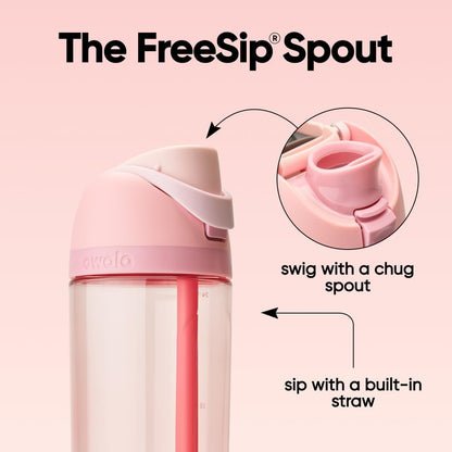 Owala FreeSip Clear Tritan Plastic Water Bottle