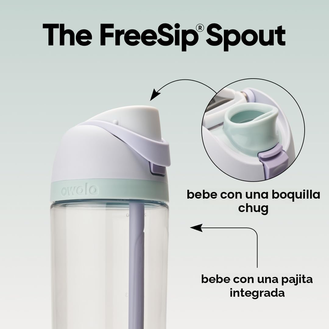 Owala FreeSip Clear Tritan Plastic Water Bottle