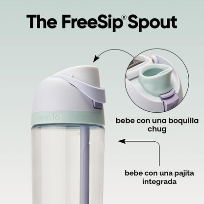 Owala FreeSip Clear Tritan Plastic Water Bottle