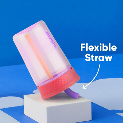 Owala vaso de plastico con popote flexible