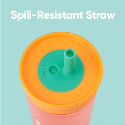 Owala vaso de plastico con popote flexible