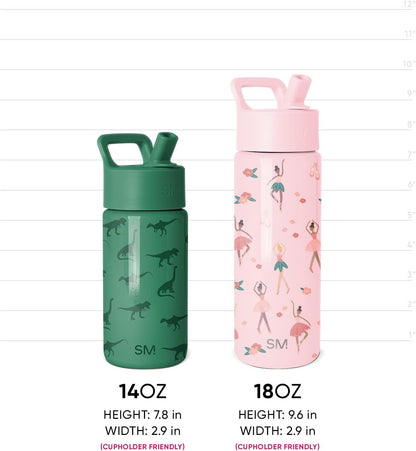Botella de Agua con Tapa de Pajita