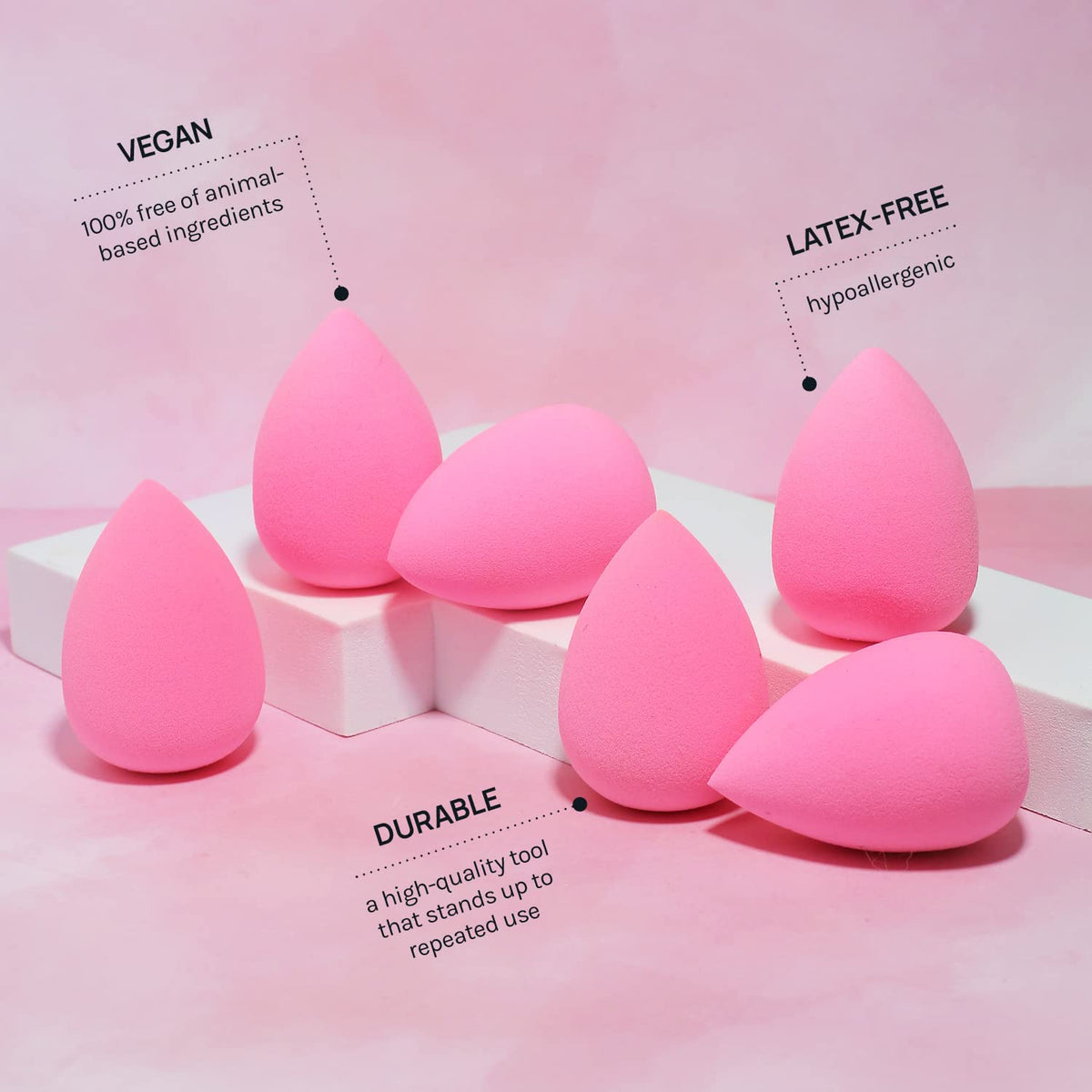 Sponge Set Latex Free and High-definition Set of 6 makeup Wonder blender