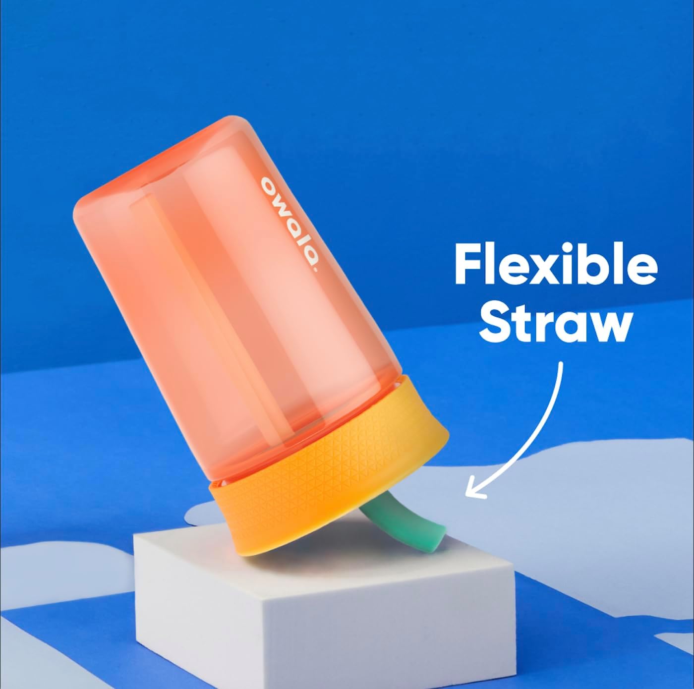 Owala vaso de plastico con popote flexible