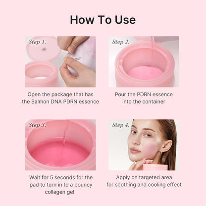 Toner Pads Salmon DNA PDRN Pink Collagen Jelly Pad for Soothing