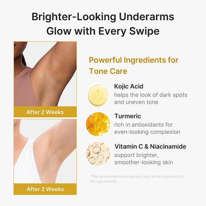 Deodorant Kojic Acid & Turmeric for Women & Men, Aluminum-Free