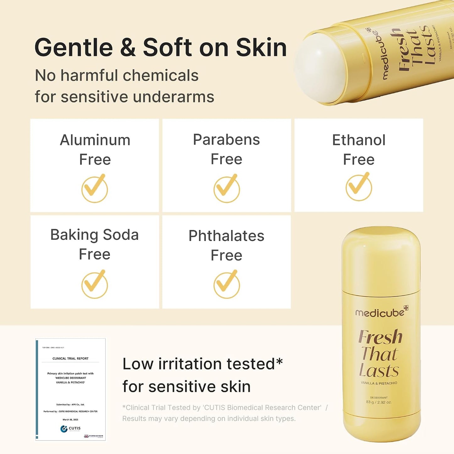 Deodorant Kojic Acid & Turmeric for Women & Men, Aluminum-Free