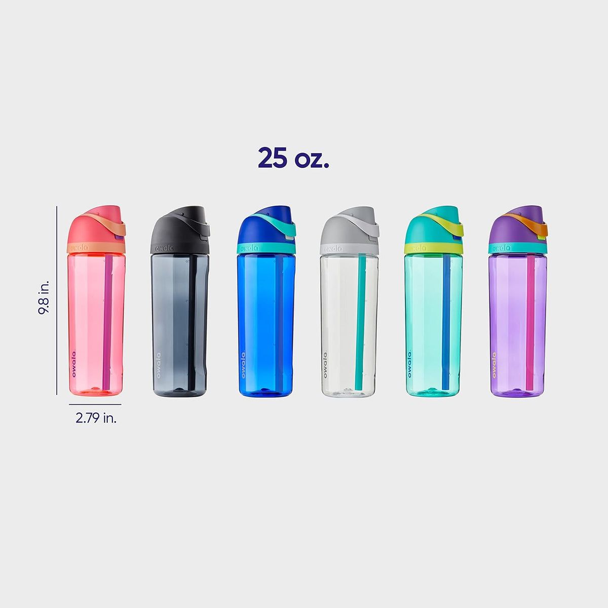 Owala FreeSip Clear Tritan Plastic Water Bottle
