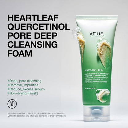 Double Cleansing with Facial Serum, Oil Cleanser & Face Wash with Heartleaf