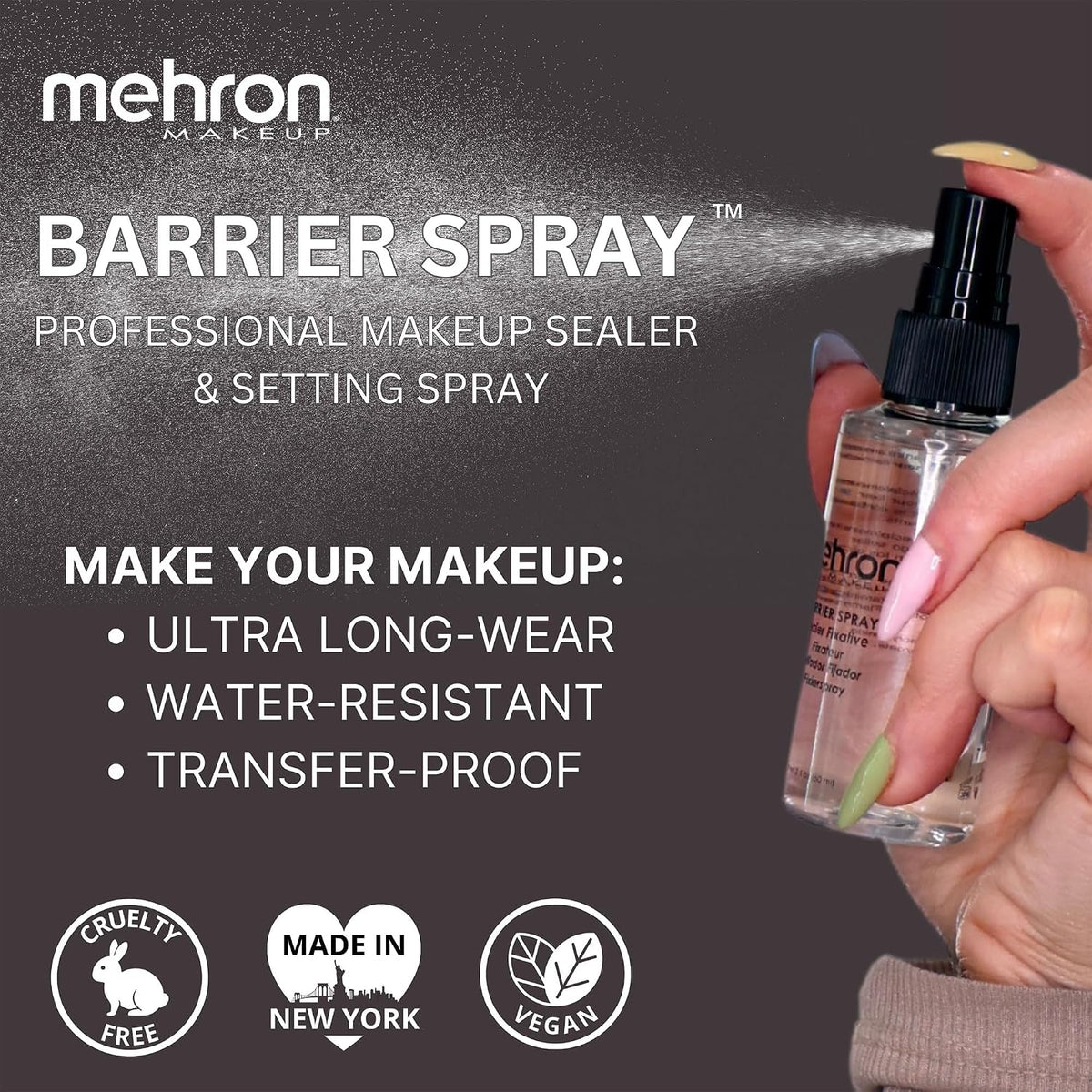 Mehron Makeup Barrier Spray -  Professional Makeup Setting Spray