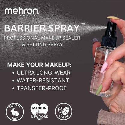Mehron Makeup Barrier Spray -  Professional Makeup Setting Spray