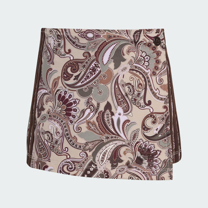 LIBERTY LONDON SLIM CROP 3-STRIPES LONG SLEEVE TOP/REGULAR WRAP SKORT SET
