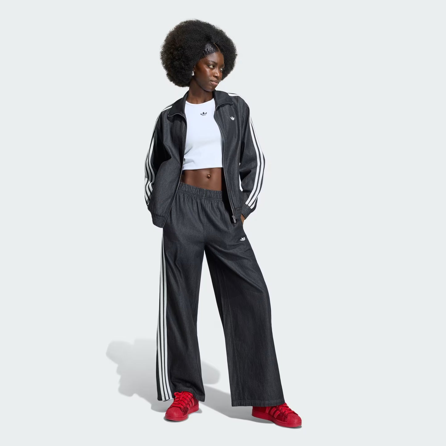 ADIDAS ORIGINALS SUMMER GLOW WIDE LEG TRACK PANTS