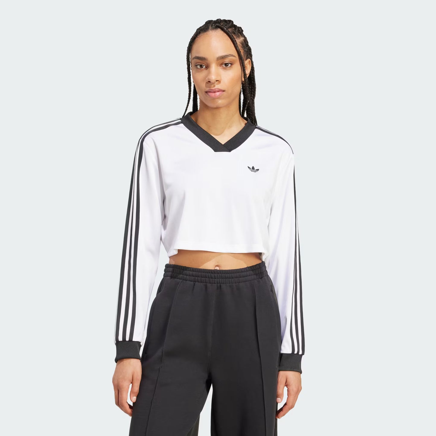 Adicolor Soccer Jacquard Crop Long-Sleeve Top