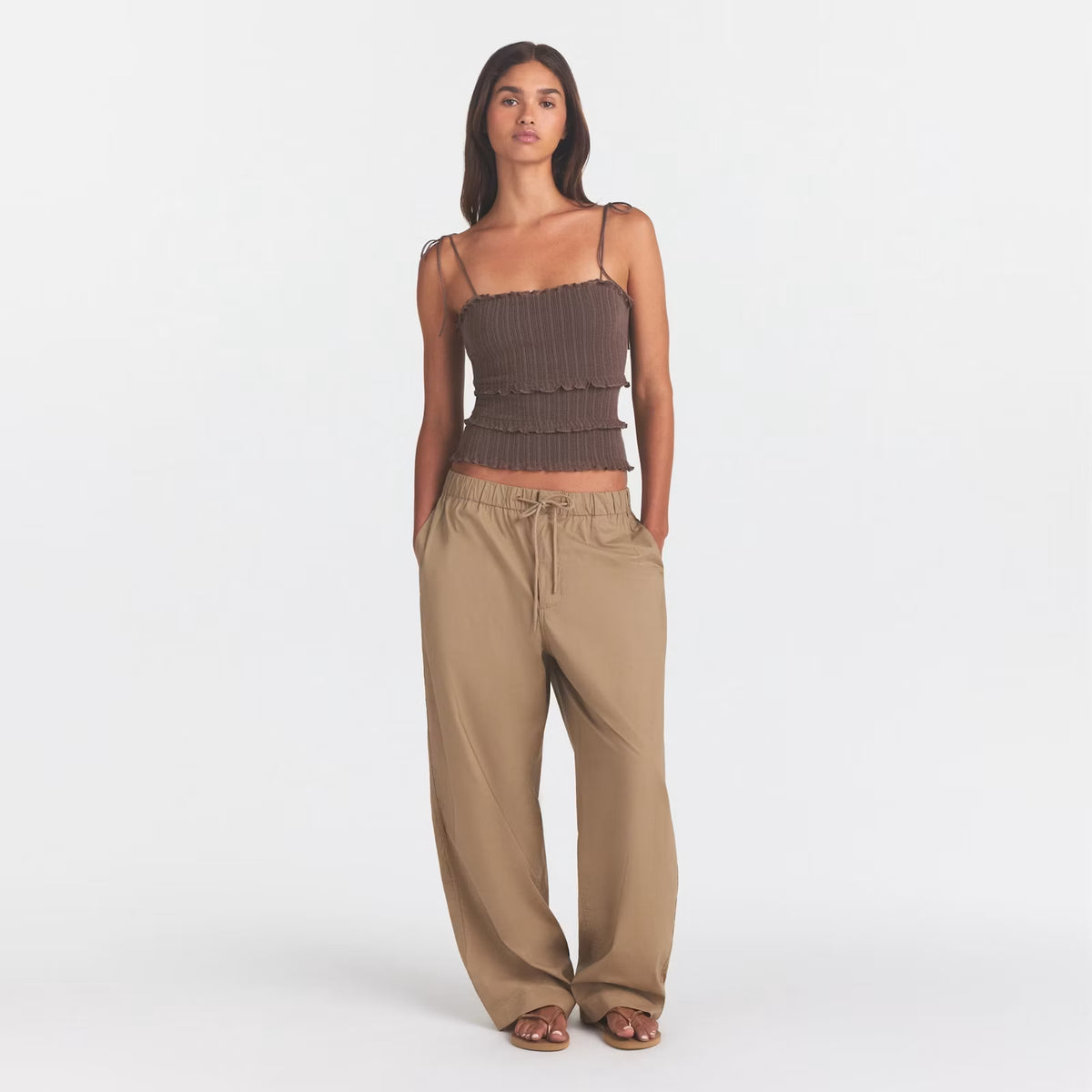 Oversized straight leg pant