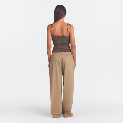 Oversized straight leg pant