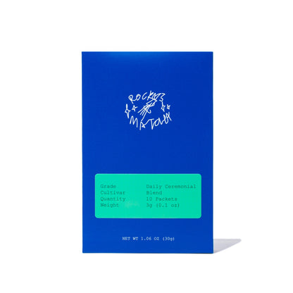 Rocky’s matcha Daily Ceremonial Blend Single Serve Packets