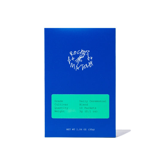 Rocky’s matcha Daily Ceremonial Blend Single Serve Packets